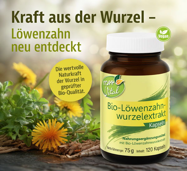 Kopp Vital �  Bio-L�wenzahnwurzelextrakt / 500 mg / 120&nbsp;Kapseln