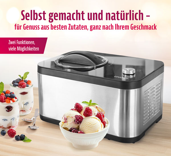  UNOLD ®  2 in 1 Eismaschine und Joghurtbereiter EVA 