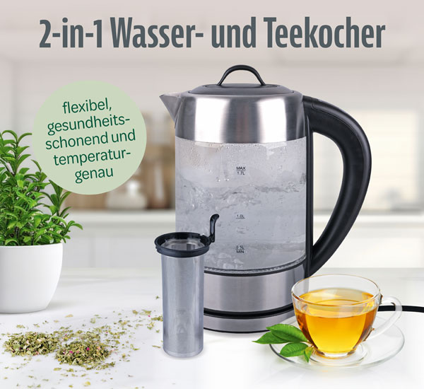  2-in-1 Wasser- und Teekocher 