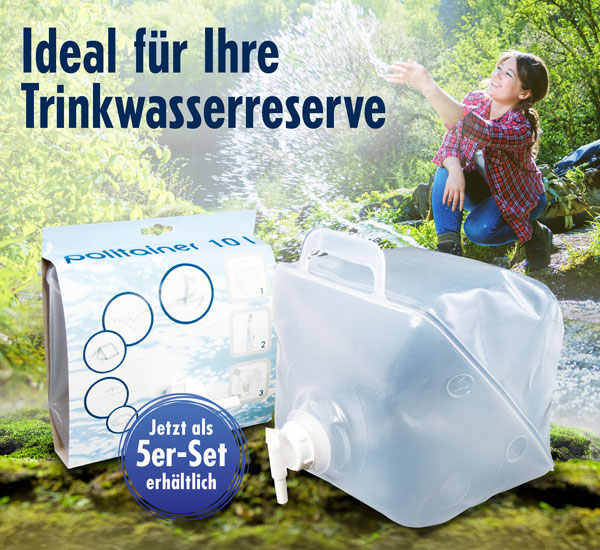 5er-Set Faltbarer Wasserkanister - 10 Liter