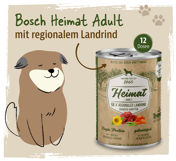 12er-Pack Heimat Dose Adult Regionales Landrind 400g