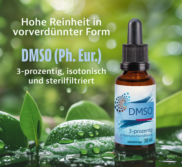 DMSO 3-prozentig in Natriumchloridl�sung 30 ml / 99,9% rein / Ph. Eur. / Pipettenflasche