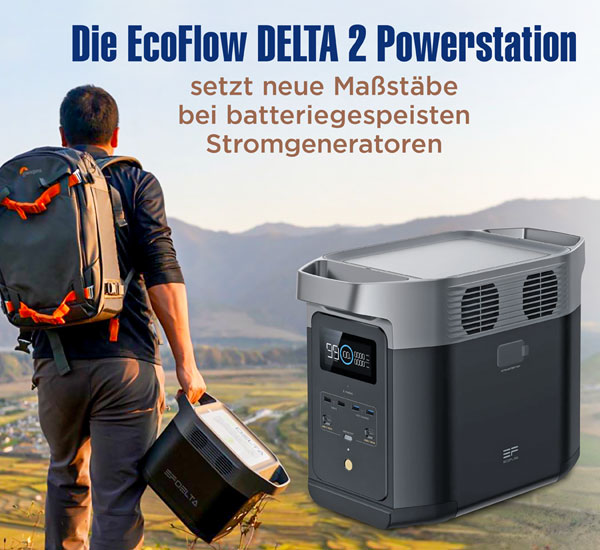 EcoFlow DELTA 2 Powerstation 1024 Wh ohne Solarpanel