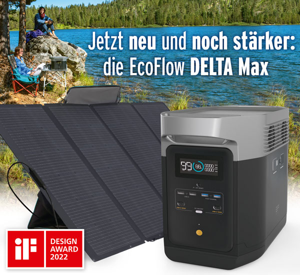 EcoFlow DELTA Max Powerstation 2016 Wh mit Solarpanel 400 W