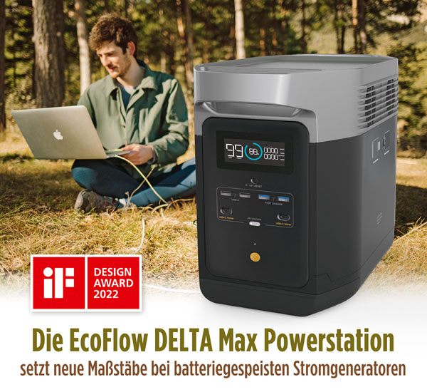 EcoFlow DELTA Max Powerstation 2016 Wh ohne Solarpanel - Mngelartikel