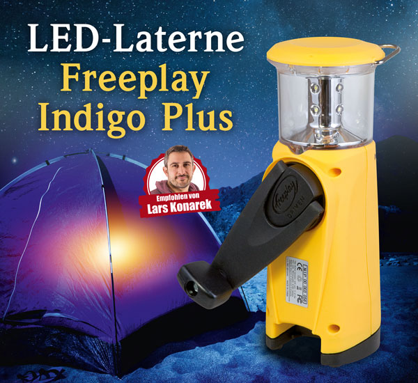 Freeplay Indigo Plus Kurbel-Laterne