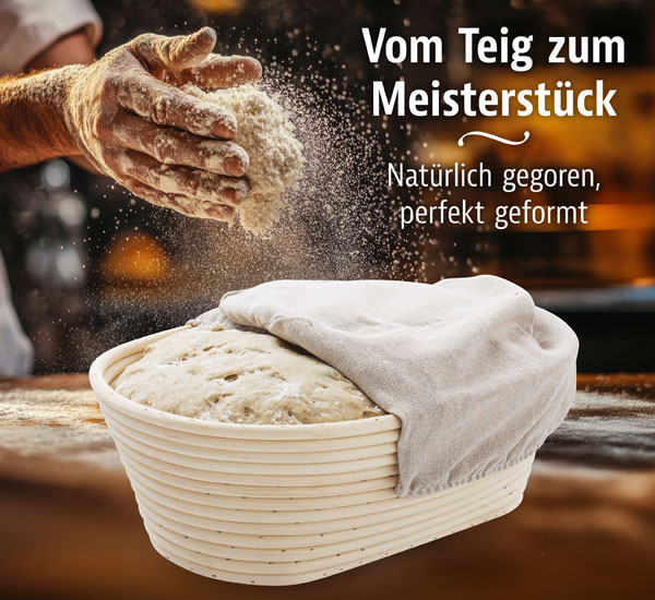 Grkorb mit Leineneinsatz