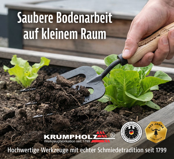 Krumpholz� Handgabel 3 Zinken mit Eschengriff