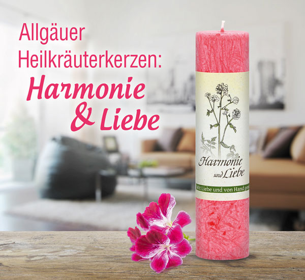 Allgäuer Heilkräuterkerze »Harmonie & Liebe«