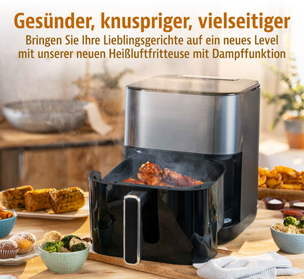  Heiluftfritteuse mit Dampffunktion 