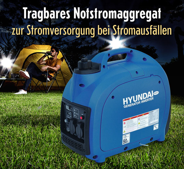 Hyundai Inverter-Stromgenerator HY2000Si D Max. Leistung 2.0 kW