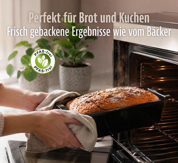 St�dter Kastenbackform EMAILLE - mit Gratis-Geschirrtuch