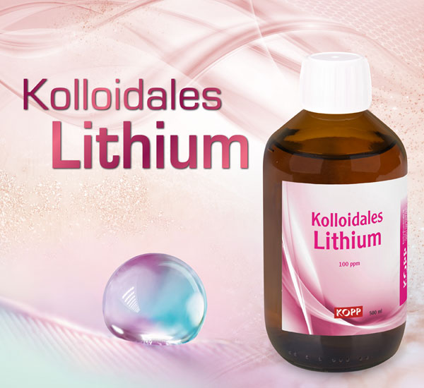 Kolloidales Lithium - Konzentration 100 ppm / 1 mg Lithium je 10 ml / hochrein