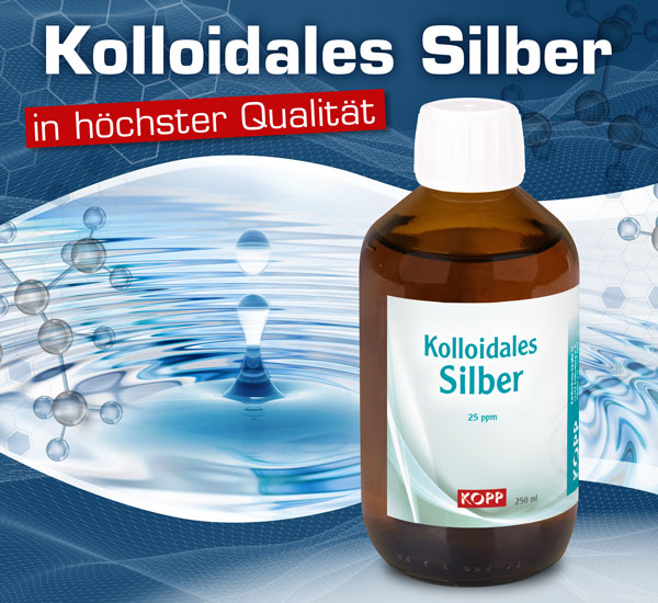 Kolloidales Silber Konzentration 25 ppm / 250 ml / 500 ml / Laborqualitt
