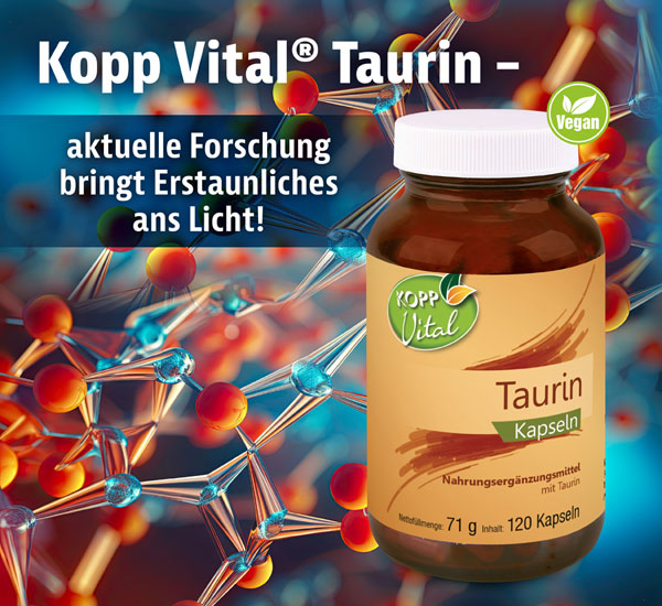 Kopp Vital Taurin Kapseln 500 mg 99,9% ige Reinheit ohne Zusatzstoffe
