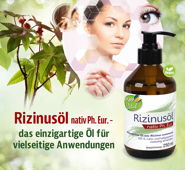 Kopp Vital   Rizinusl nativ Ph. Eur. - 250 ml / Premium Qualitt / kaltgepresst / frei von Alkaloiden