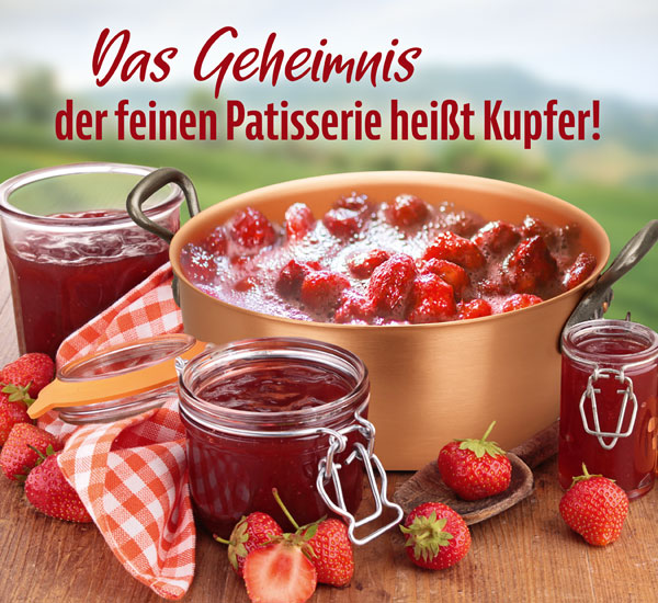 Kupfer-Marmeladentopf,  28 cm - Wie neu