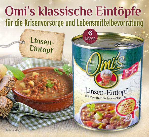 Omis klassischer Linsen-Eintopf