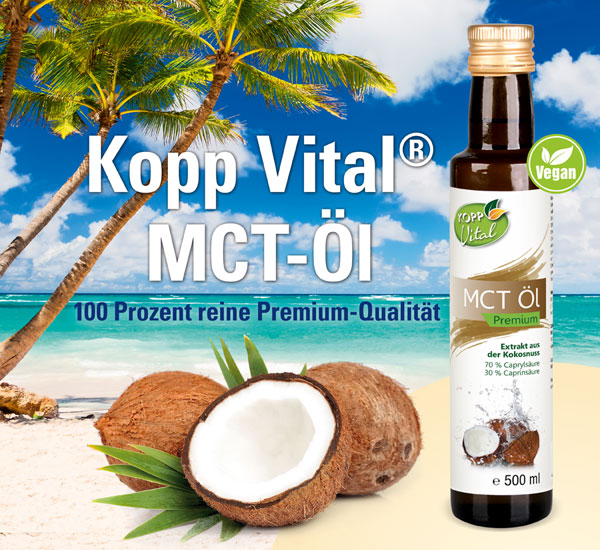 Kopp Vital   MCT-l - vegan 100-prozentige Reinheit / Premium Qualitt / geschmacksneutral / auf Kokoslbasis