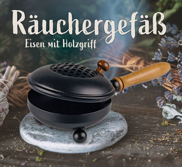 Ruchergef Mahan - Eisen mit Holzgriff