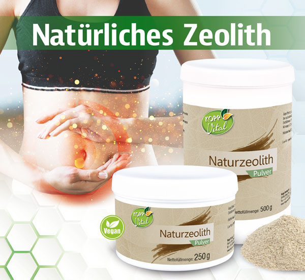 Kopp Vital   Naturzeolith Pulver, 86 % Klinoptilolith, Krnung: < 0,05 mm. Hchste Qualitt, 100 % natrlich