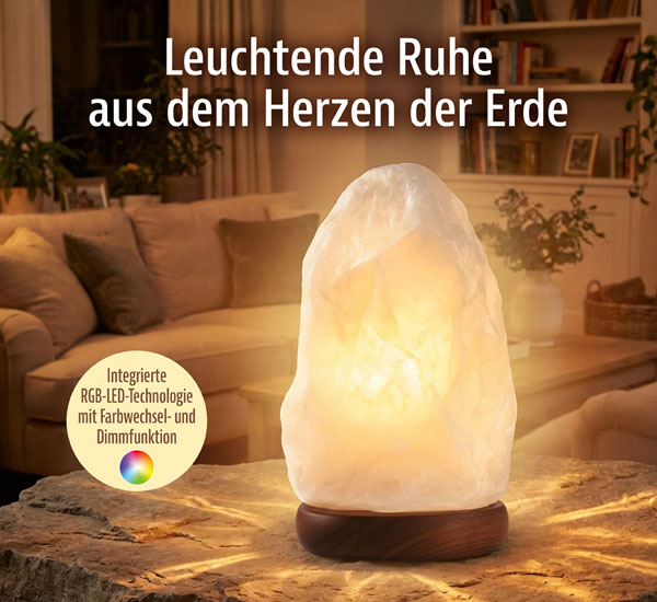 Salzkristall-Leuchte