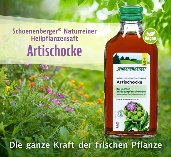 Schoenenberger   Naturreiner Heilpflanzensaft Artischocke