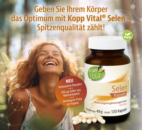 Kopp Vital   Selen / 200 g / aus Natriumselenit / 120 Kapseln