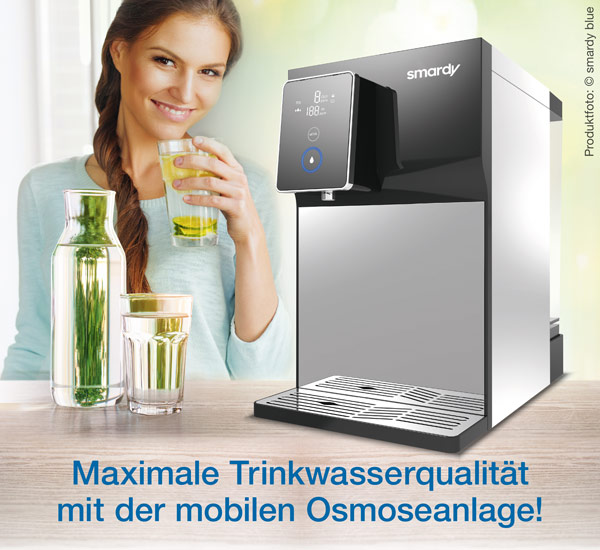 smardy blue Wasserbar / mobile Osmoseanlage / maximale Trinkwasserqualität / Kopp Verlag