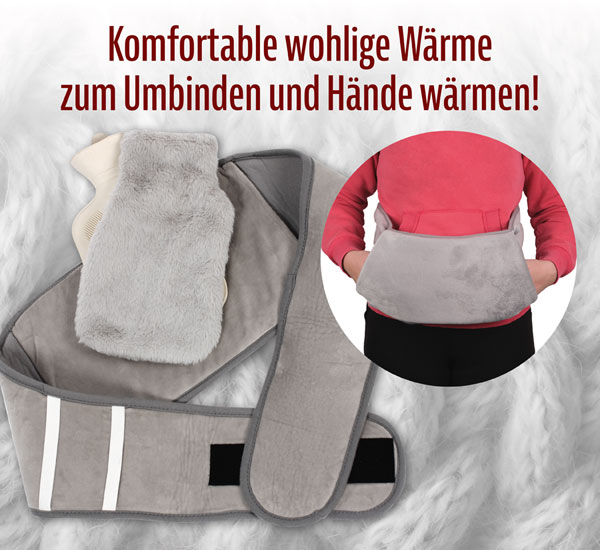 Vital Comfort Wrmflaschengrtel Premium 4 in 1 grau - Wie neu