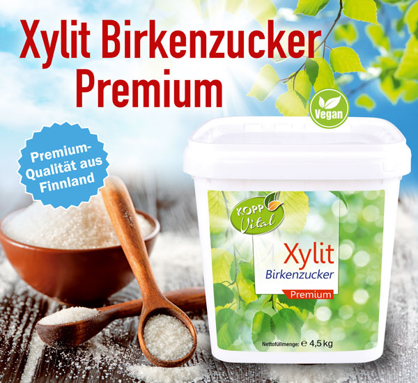4,5 kg Kopp Vital Xylit Birkenzucker Premium