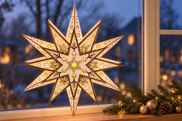 LED-Leuchtstern �Stella� aus Holz